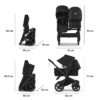 Bugaboo Donkey 6 Geschwisterkinderwagen - Moon Grey