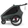 Qeridoo Kidgoo2 Fahrradanhänger für Kinder - Forest Green - Forest Green