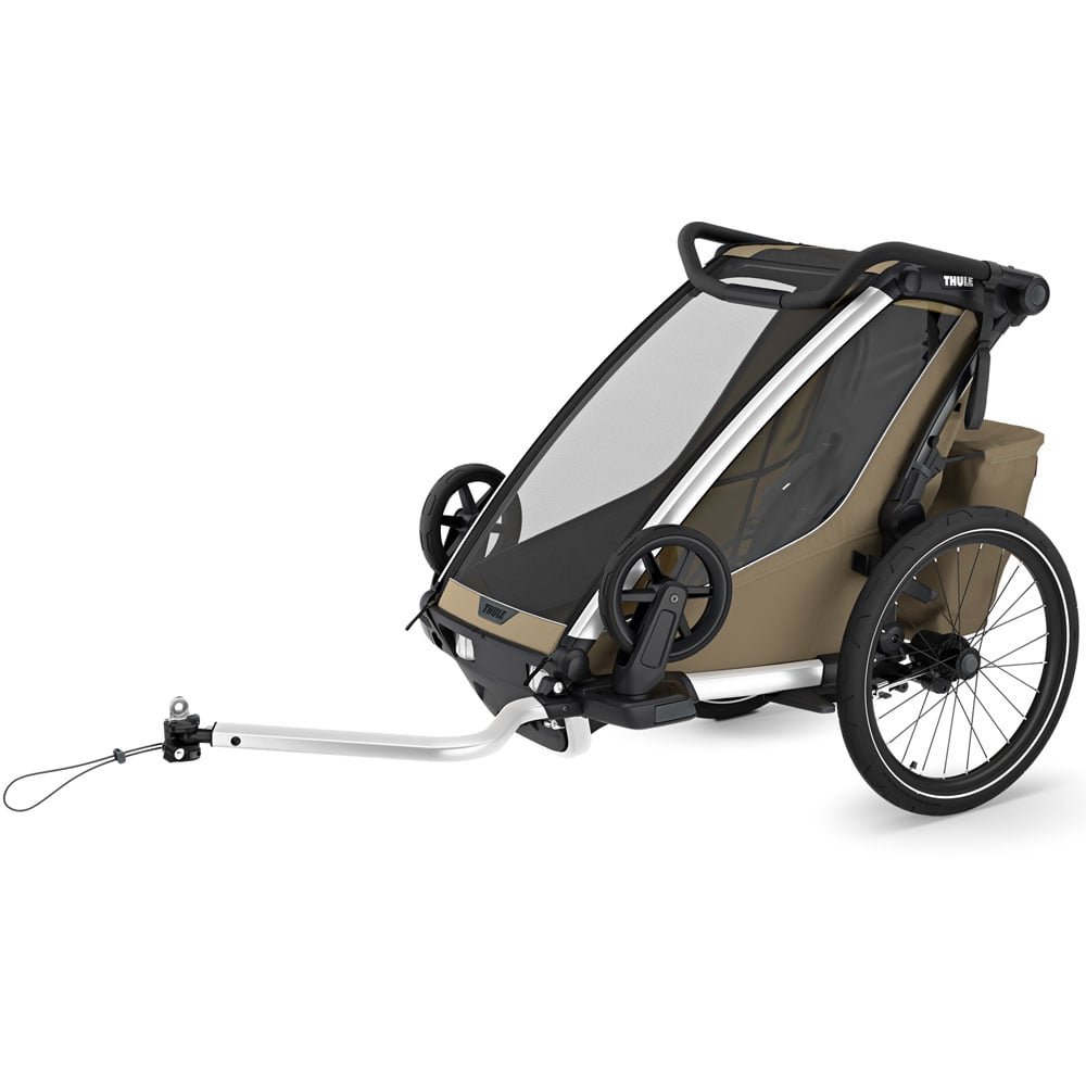 Thule Chariot Cross 2 Doppelsitzer Kinderanhänger – Khaki (Modell 2026)